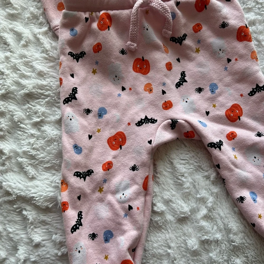 Old Navy Pink Pumpkin Print Kids Two Piece